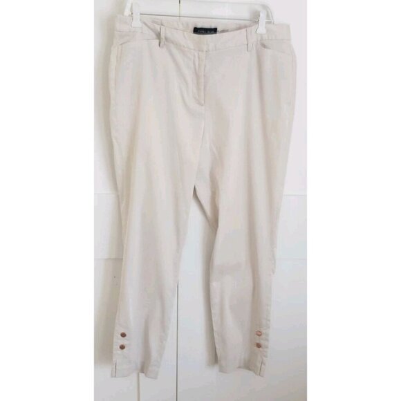 Ivanka Trump Pants - IVANKA TRUMP ANKLE-LENGTH  RIBBED TEXTURE BEIGE PANTS SZ 12
